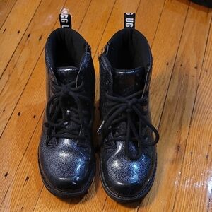 UGG Kids Shiny Black Boots